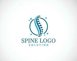 santé colonne vertébrale logo Créatif concept Solution signe symbole cercle se soucier médecin médical vecteur