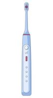 icône dentaire brosse à dents électrique, hygiène buccale et soins dentaires dans un style plat isolé sur fond blanc. illustration vectorielle. vecteur