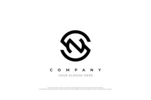 minimal lettre sn logo ou ns monogramme logo conception vecteur