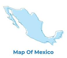 Mexique Facile contour carte vecteur illustration