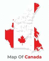 vecteur carte de Canada avec nationale drapeau