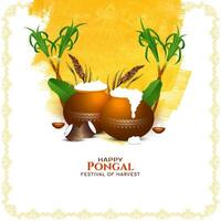 content pongal Indien récolte Festival Contexte conception vecteur