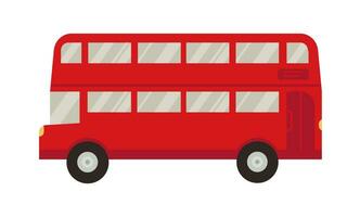 un icône de Londres rouge double decker autobus Navette. vecteur plat dessin animé illustration. Voyage. entreprise.