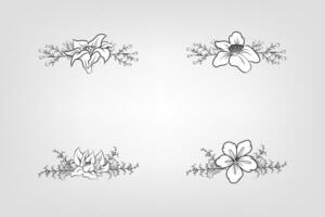 couronne d'arrangement de feuillage de fleurs florales vecteur