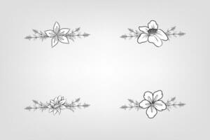 couronne d'arrangement de feuillage de fleurs florales vecteur