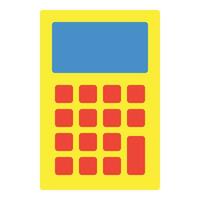 calculatrice icône ou logo illustration plat Couleur style vecteur