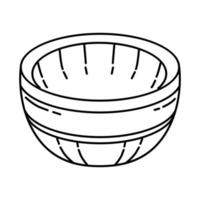 le bol du prophète muhammad et l'icône du sceau sacré. doodle dessinés à la main ou style d'icône de contour vecteur