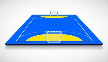 la perspective vecteur illustration de handball champ, cort. vecteur eps dix. pièce pour copie