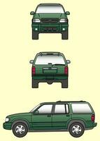 2001 gué expédition voiture plan vecteur