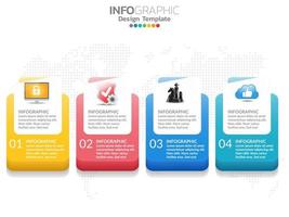 bannière d'options de style 3d infographie de la chronologie de l'entreprise. vecteur