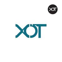 lettre xot monogramme logo conception vecteur