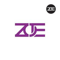 lettre Zoé monogramme logo conception vecteur