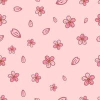 sans couture floral modèle de pétale Sakura ou Cerise fleur tissu, fond d'écran modèle vecteur