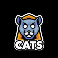 création de logo de sport de mascotte de chat vecteur