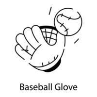 gant de baseball tendance vecteur