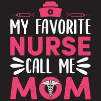 mon préféré infirmière appel moi maman, infirmière vecteur, de ma mère journée vecteur