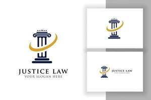 modèle de conception de logo de pilier. modèle de conception de logo d'avocat de la justice vecteur