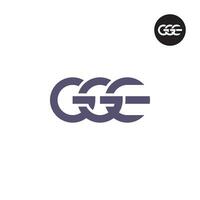 lettre gge monogramme logo conception vecteur