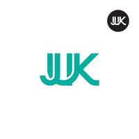 lettre Juk monogramme logo conception vecteur