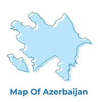 Azerbaïdjan Facile contour carte vecteur illustration