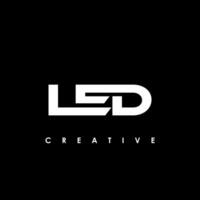 LED lettre initiale logo conception modèle vecteur illustration