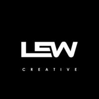 lew lettre initiale logo conception modèle vecteur illustration