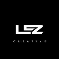 lez lettre initiale logo conception modèle vecteur illustration