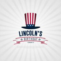 content de Lincoln anniversaire février 12 Contexte vecteur illustration