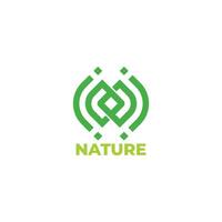 lié feuille la nature élégant Facile logo vecteur