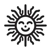 minimaliste Soleil logo sur une blanc Contexte vecteur