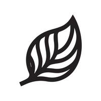 minimaliste feuille logo sur une blanc Contexte vecteur