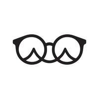 minimaliste lunettes logo sur une blanc Contexte vecteur