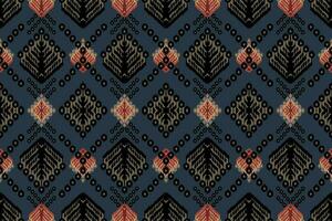 ikat tribal Indien sans couture modèle. ethnique aztèque en tissu tapis mandala ornement originaire de boho chevron textile.géométrique africain américain Oriental traditionnel vecteur illustrations. broderie style