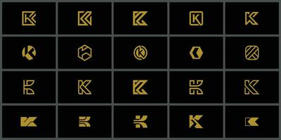 abstrait collection luxe initiale lettre k logo conception vecteur