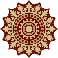 vecteur or et rouge rond ancien byzantin ornement. classique cercle de le est romain Empire, Grèce. modèle motifs de constantinople