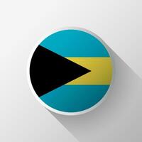 Créatif Bahamas drapeau cercle badge vecteur