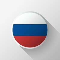 Créatif Russie drapeau cercle badge vecteur