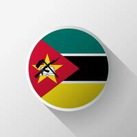 Créatif mozambique drapeau cercle badge vecteur
