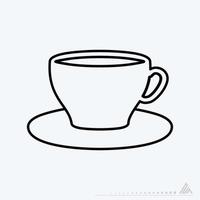 illustration vectorielle de - tasse à thé - style de ligne vecteur