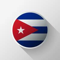 Créatif Cuba drapeau cercle badge vecteur