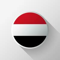 Créatif Yémen drapeau cercle badge vecteur