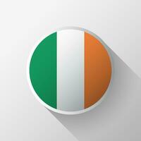 Créatif Irlande drapeau cercle badge vecteur