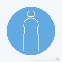Illustration vectorielle de - bouteille d'eau - style monochrome bleu vecteur