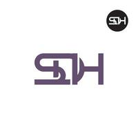 lettre sdh monogramme logo conception vecteur