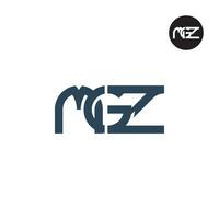 lettre mgz monogramme logo conception vecteur