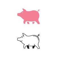 cochon symbole modèle vecteur icône illustration