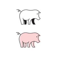 cochon symbole modèle vecteur icône illustration