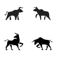 conception d'illustration d'icône de vecteur de taureau
