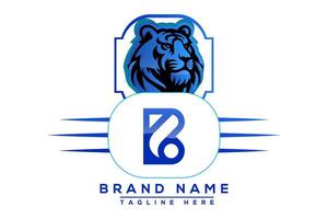 bz tigre logo bleu conception. vecteur logo conception pour entreprise.