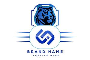 Californie tigre logo bleu conception. vecteur logo conception pour entreprise.